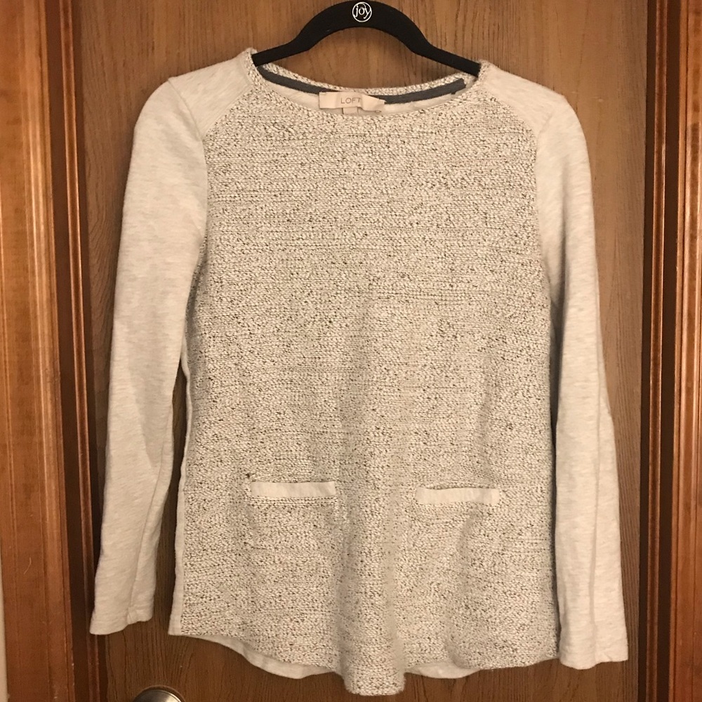 Loft gray & black sweater